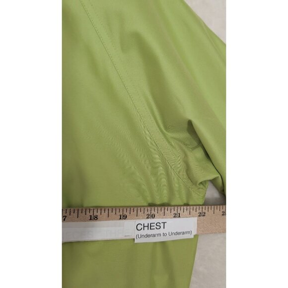 Raes Creek Pullover Windbreaker Womens M Green Golf Vented V-Neck Long Sleeve - Picture 9 of 10